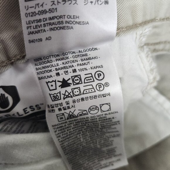 Levi's 514 Pants Men's 33x32 Khaki Slim Fit Straight Leg Cotton Modern Jeans - Picture 8 of 12